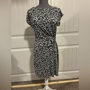 Boden 8R Jersey Polka Dots Short Sleeve Stretch Knee Length Reception Dress